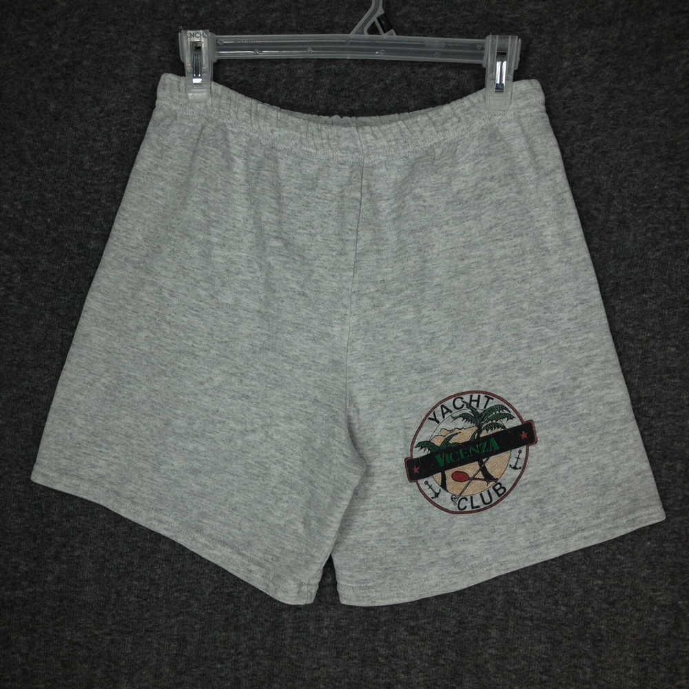 Vintage Jostens Jogging Shorts Size Gray Yacht Club M Made in USA